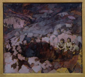 Ein Graben, rechter Flügel des Triptychons 